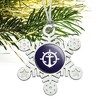 University of Portland Pilots Logo Metal Snowflake Christmas Tree Holiday Ornament - 2 of 3