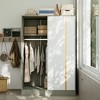 FUFU&GAGA Contemporary Sliding - door Closet: Aesthetic & Functional Storage Solution for Your Bedroom Modern Wardrobe with Adjustable Interior - 4 of 4