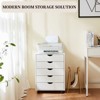 Bestier 5 Drawers Chest Mobile Storage Cabinets, Wooden Dressers with Wheels for Office, Room Organization Furniture for Bedroom - 2 of 4