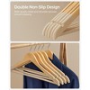 SONGMICS 20 Pack Velvet Wooden Hangers Non-Slip Wooden Hangers Coat Hangers with Shoulder Grooves 360¡ã Swivel Hook Natural - 4 of 4