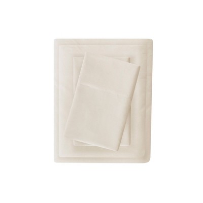Ivory Full Deep Pocket Cotton Polyester Microfiber Sheet Set