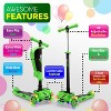 Hurtle ScootKid 3-Wheel Toddler Toy Scooter with LED Lights, Ages 1+, Fold-Out Seat - 2 of 4