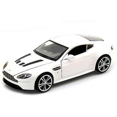 Pearl White 1:24 Diecast Aston Martin V12 Vantage Model Car