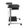 NicBex Home Office Desk Morden Computer Desk with Scroll Wheels, Adjustable Shelves, Wooden Desktop and Metal Legs for Study and Work - 3 of 4