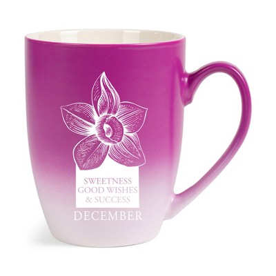 Elanze Designs Sweetness Good Wishes And Success Two Toned Ombre Matte Pink and White 12 ounce Ceramic Stoneware Coffee Cup Mug