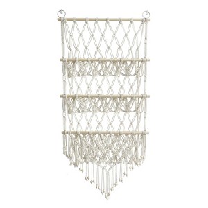 Stuffed Animal Toy Storage Hammock Hand-Woven Cotton Rope Hanging Organizer Hammock Net Decoration for Nursery Play Room Bedroom Kids Room - 1 of 4