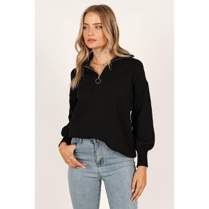 Petal and Pup Whistler Knit Sweater - Black XS - 1 of 4