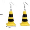 Traffic Cone Dangle Earrings Lightweight Acrylic Traffic Warnings Drop Earring for Women Creative Jewelry - 4 of 4