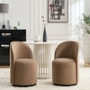 Lyngins Round Armless Swivel Accent Chairs,Upholstered Swivel Reading Chairs with Curved Backrest,Velvet Barrel Chairs for Bedroom,Living Room - 2 of 4