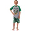 Harry Potter Boys' Hogwarts All Houses Sleep Pajama Set Shorts - 4 of 4