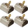 Saro Lifestyle Hammered Napkin Rings With Gold Cocoa Bean (Set of 4) - 2 of 4