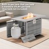 BDELITE Outdoor Fire Pit Table with 50,000 BTU Output with Propane Tank, Glass Stones-43 x 22 x 25.2 lnch (Gray) - 4 of 4