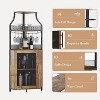 CuisinSmart Corner Wine Bar Cabinet with Detachable Wine Rack, Bar Cabinet with Glass Holder, Small Sideboard and Buffet Cabinet with Mesh Door - 4 of 4