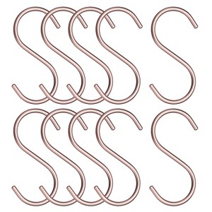 Unique Bargains Clothes Towels Shoe Scarf Bag Aluminum Alloy S-Shaped Hanger S Hooks - 1 of 4