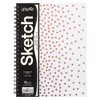 UCreate® Fashion Poly Sketch Book, 9" x 12", 75 Sheets, Rose Gold Dots Design, Pack of 2 - 2 of 4