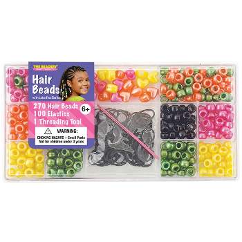 The Beadery Large Hair Bead Box Kit-Bright Pearl