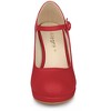 Allegra K Women's Round Toe Platform Ankle Strap Chunky Heel Pumps - 2 of 4
