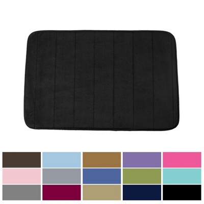 1'4"x2'4" Rectangle Indoor and Outdoor Polyurethane Floor Mat Black - PiccoCasa