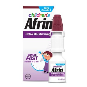 Children's Afrin No Drip Extra Moisturizing 12 hour Stuffy Nose Nasal Spray - 2-6years - 0.5 fl oz - 1 of 4