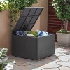Santa Rosa Wicker Patio Storage Ottoman: Weather-Resistant Footrest & Pouf - Christopher Knight Home - 2 of 4
