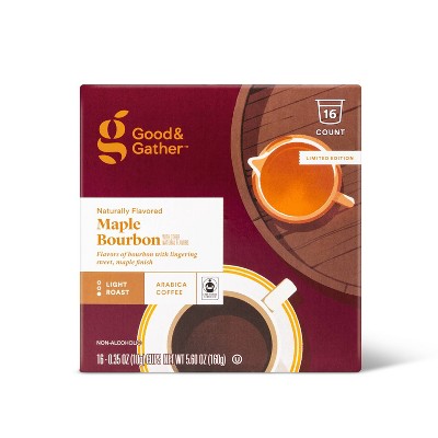 Naturally Flavored Maple Bourbon Light Roast Coffee Pods - 16ct - Good & Gather™