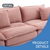 Corduroy Deep Seat Sofa Sleeper Couch Loveseat with 23-Inch Seat Depth and Pillows - Leovsnove - 4 of 4
