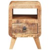 vidaXL Bedside Cabinet 11.8"x11.8"x16.1" Rough Mango Wood - 3 of 4
