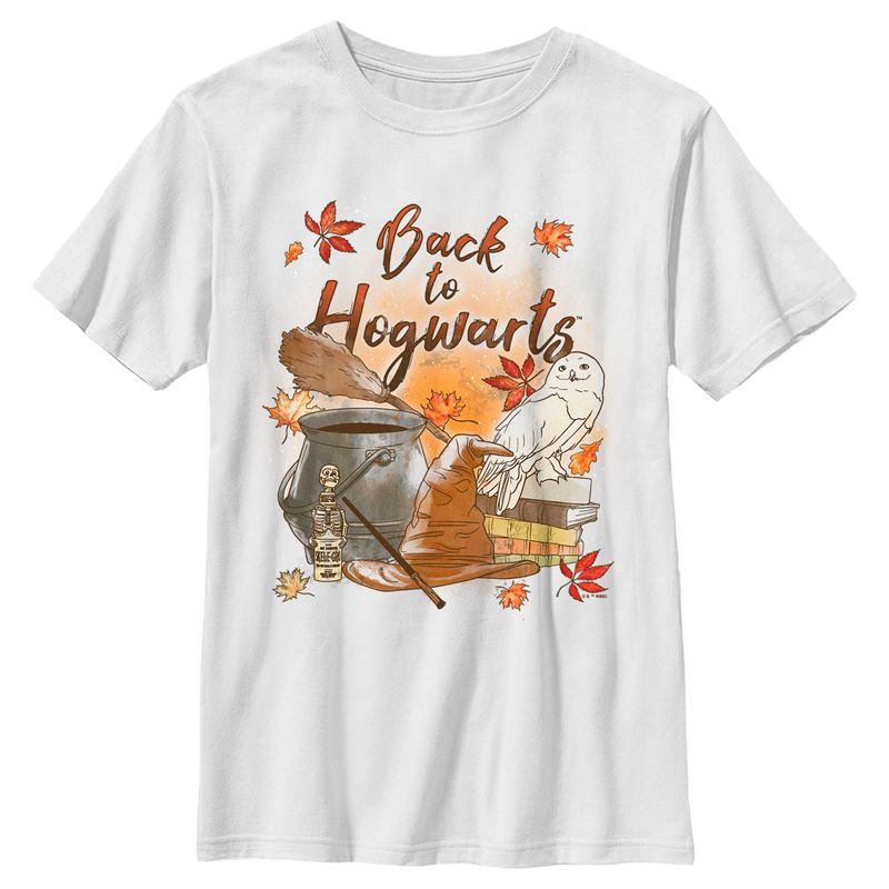 Boy's Harry Potter Chamber of Secrets Hedwig Back to Hogwarts T-Shirt, 1 of 5
