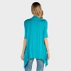 24seven Comfort Apparel Maternity Open Front Draped Jacket with Flowy Hem - 2 of 3