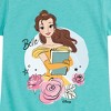 Girls' - Disney Princess - Belle Holding Book with Roses Fitted Short Sleeve Graphic T-Shirt - 2 of 4