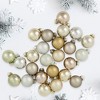 Northlight 3 Finish Glass Christmas Ball Ornaments - 1.25" (30mm) - Multi-Neutral Colors - 50ct - 3 of 4