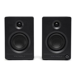 Victrola Tempo Bluetooth Bookshelf Speaker - Black - 1 of 4