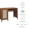 Modway Soma 47 Inch Office Desk – Mid-Century Writing Desk with Storage Drawer and Walnut Wood Grain Finish - 2 of 4