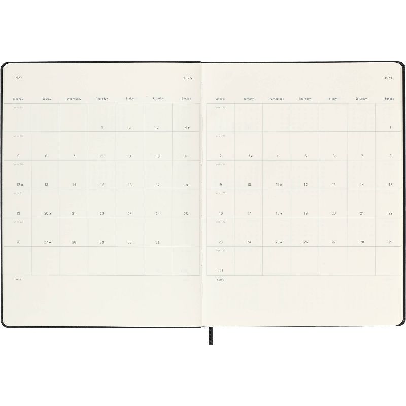 Moleskine 2024-25 XL Weekly Planner 9.84&#34;x7.59&#34; Hardcover Black, 5 of 8