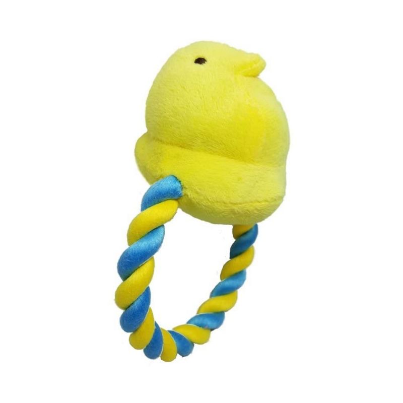 Peeps Squeaky Rope Dog Toy (Yellow Chick), 1 of 2