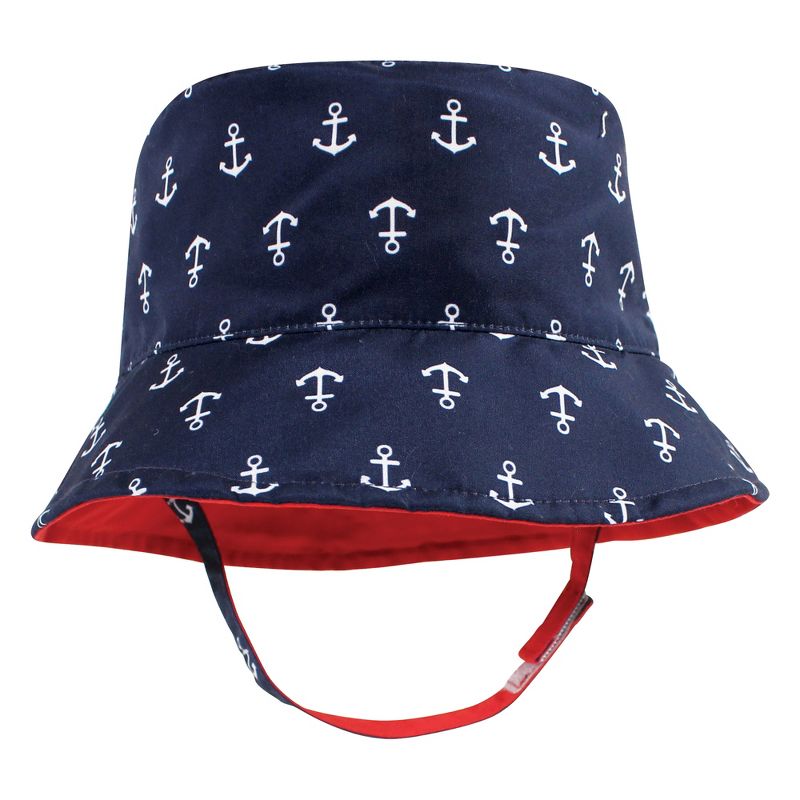 Hudson Baby Infant Boy Sun Protection Hat, Anchor Lobster, 5 of 8