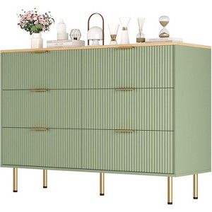 ODK Dresser for Bedroom,6 Drawer Dresser with Wide Drawers,Wooden Chest of Drawers,Modern Storage Dressers for Living Room, Closet, Hallway,Entryway - 1 of 4