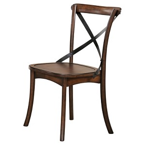 Kaelyn Side Dining Chair Wood/Dark Oak/Black (Set of 2) - Acme, Brown