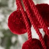 14.75"H Sullivans Christmas Red Pom Tassel Ornament  Red - 2 of 2
