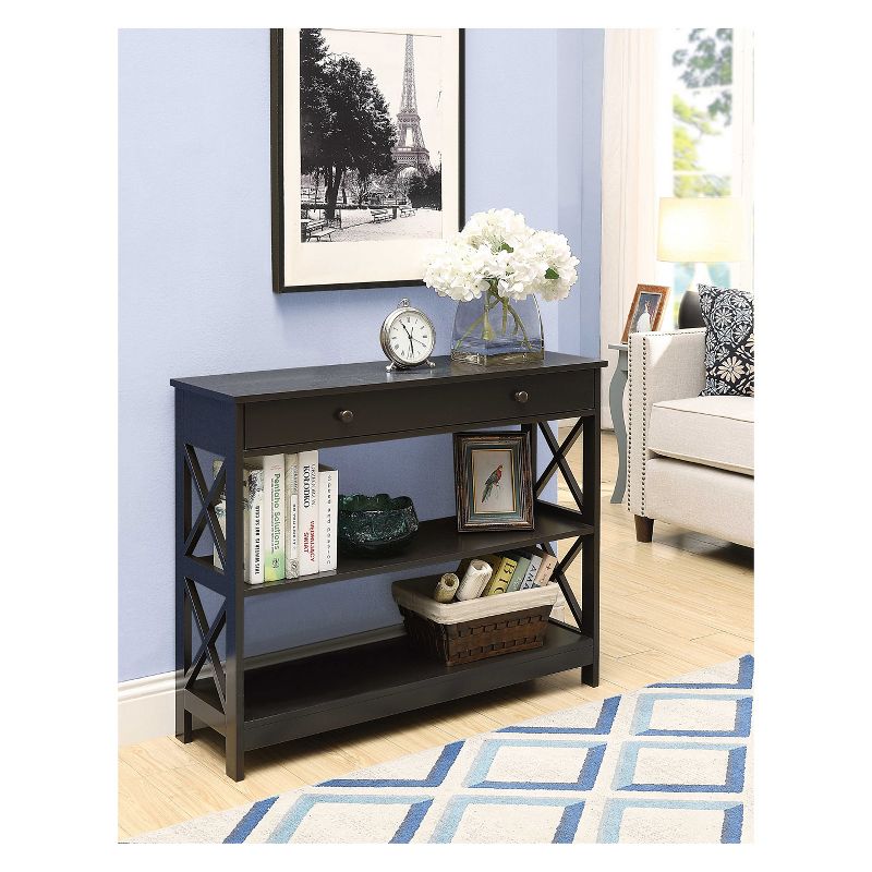 Breighton Home Xavier Console Table with Open Shelves and Drawer, 5 of 6