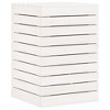 vidaXL Laundry Basket White 17.3 in.x17.3 in.x26 in. Solid Wood Pine - 2 of 4