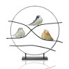 SPI Home Art Glass Bird Trio Desk Decor – 20" Handcrafted Sculpture with Elegant Glass Accents - 3 of 3