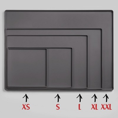 DogBuddy Large Gray Silicone Waterproof Dog Food Mat