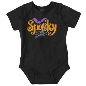 Cute Halloween Spider Web and Bats Baby Romper Boys or Girls Brisco Brands - 1 of 4