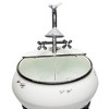 32" Metal Outdoor Antique Sink Water Fountain and Stand White - Alpine Corporation - image 4 of 4