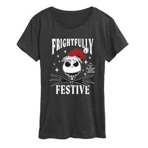 Women's - Disney - Frightfully Festive Short Sleeve Graphic T-Shirt - 1 of 4