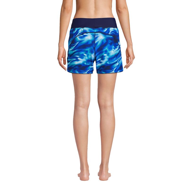 Lands' End Women's 5" Quick Dry Elastic Waist Board Shorts Swim Cover-up Shorts with Panty, 2 of 7