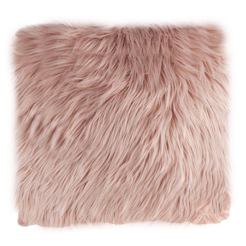 Pink fuzzy pillow clearance target