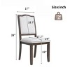 Set of 4 Upholstered Farmhouse Dining Chairs,High Back Solid Wood Mid-Century Side Chairs for Dining Room & Kitchen–The Pop Home - 4 of 4