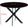 NicBex 42.1 Inch Mid-Century Round Dining Table with Cross Leg for 4-6 People,Dining Room,Living Room - 3 of 4